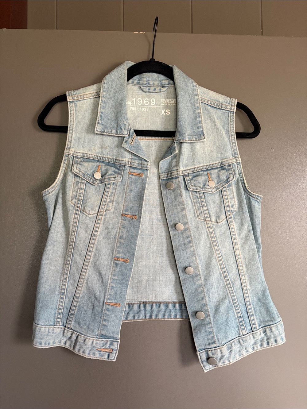 GAP Light Blue Denim Vest